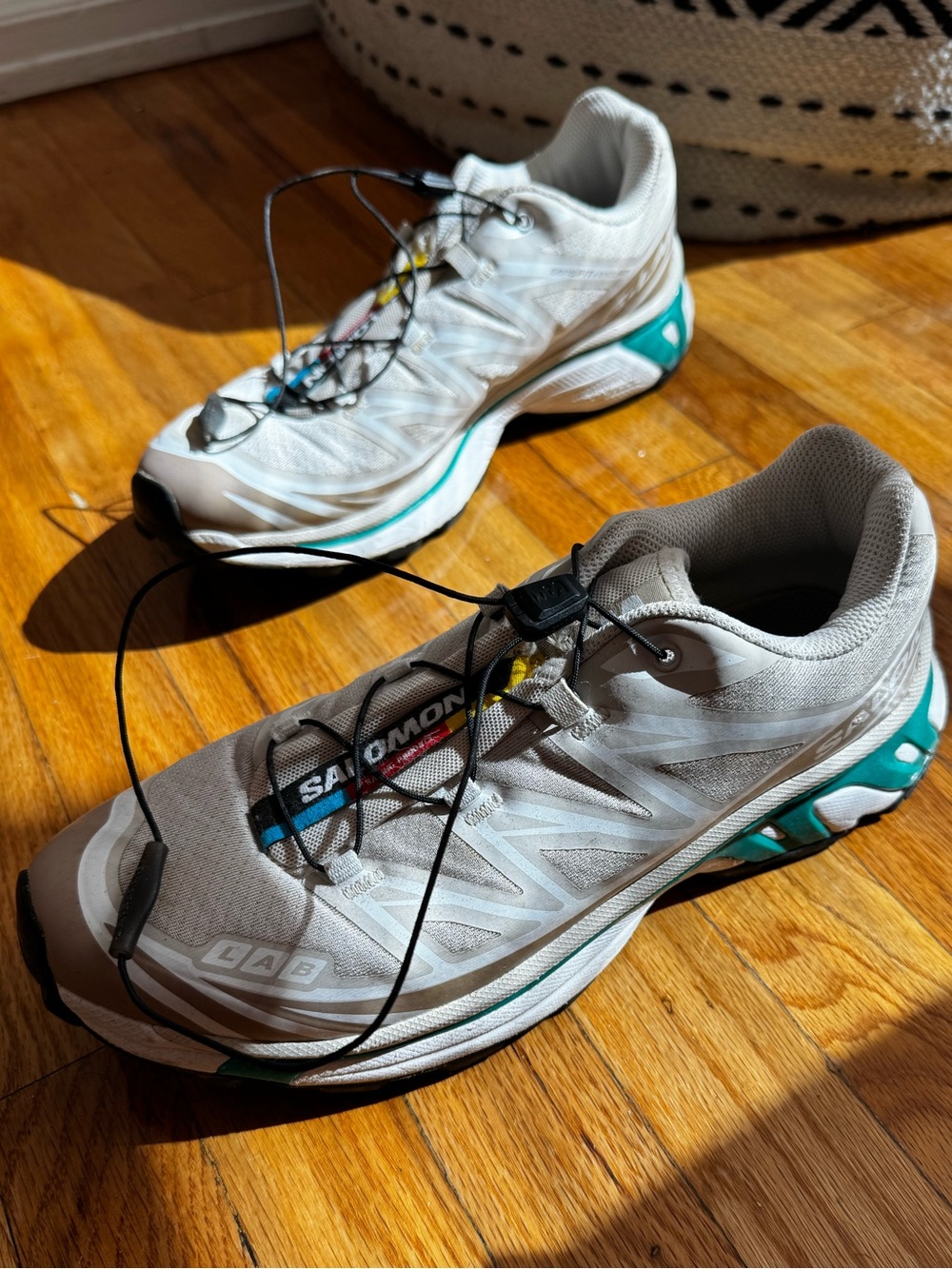 Salomon XT-6 White & Teal Sneakers